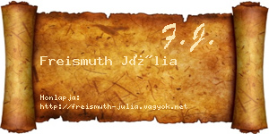 Freismuth Júlia névjegykártya